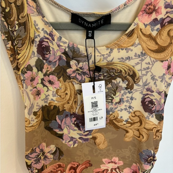 Dynamite Mesh Ruched Midi Dress - Picture 7 of 7